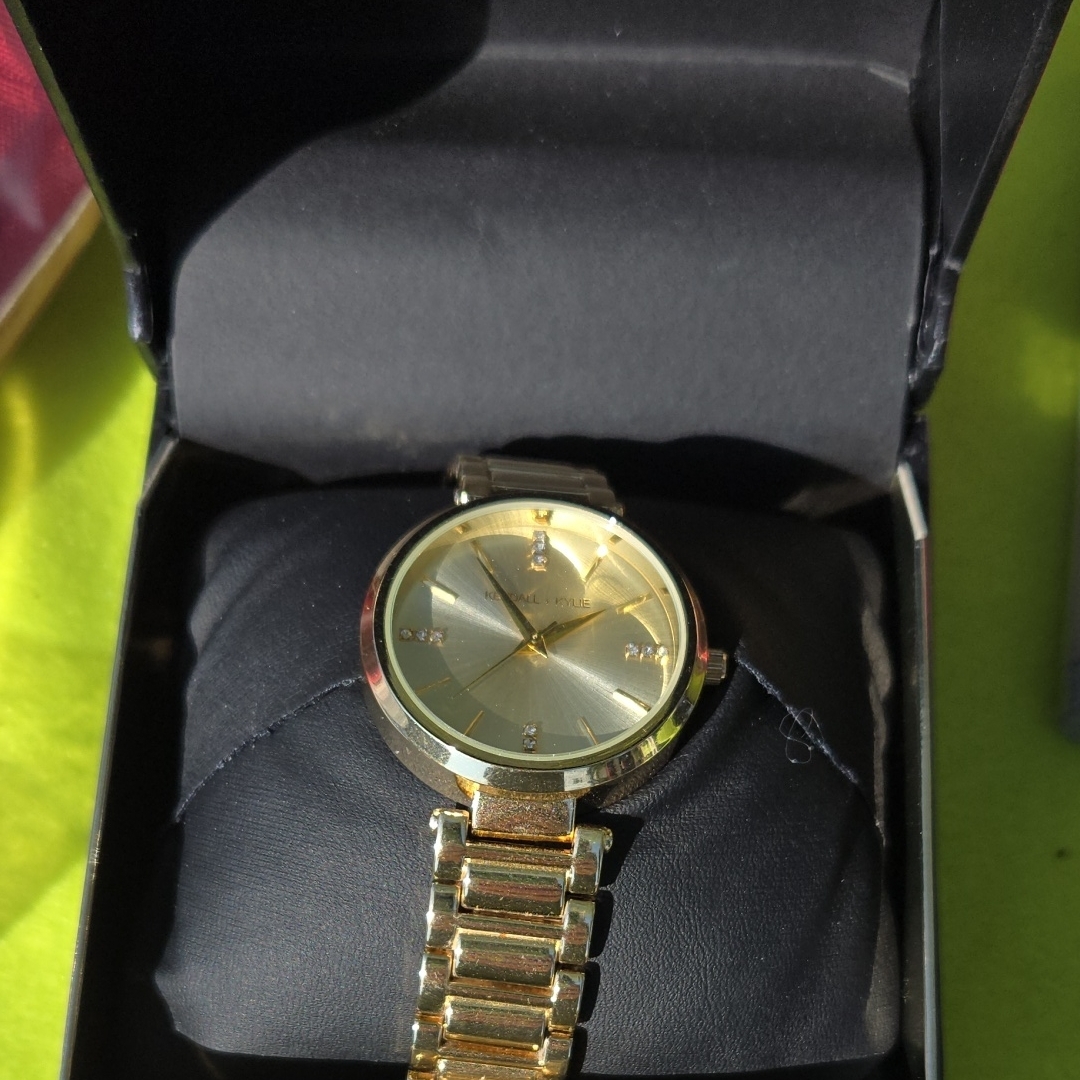 Gold Watch With Silver Dial